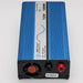 AIMS Power 180W pure sine inverter rear panel with cooling fan, DC input terminals, and blue aluminum housing.