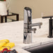 Chrome AlkaViva Delphi H2 ionizer faucet on kitchen countertop