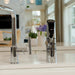 AlkaViva Delphi H2 ionizer faucet installed beside kitchen faucet