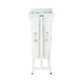 Double Crystal Quest SMART Mini Whole House Water Filter with white floor stand, 3-6 GPM capacity.