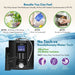 AlkaViva H2 water ionizer benefits and contaminant reduction infographic