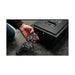 Handheld Battery LCD monitor connected to AIMS Power 48V LiFePO4 golf cart battery for voltage, current, temperature, and SOC readings.