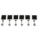 AIMS Power 130W flexible solar panel mounting hardware kit with black adhesive pads, self-drilling screws, and rubber washers for RV, marine, and off-grid solar installation.