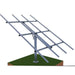 AIMS Power solar pole mount rack frame without panels, featuring angled aluminum rails, crossbars, center support beam, and vertical pole for adjustable photovoltaic panel mounting.