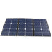 AIMS Power 60W foldable solar panel fully unfolded into three connected black solar panel sections for portable off-grid power generation.