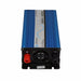 AIMS Power 300W pure sine inverter rear DC input panel with cooling fan, red positive terminal, black negative terminal, and mounting bracket.