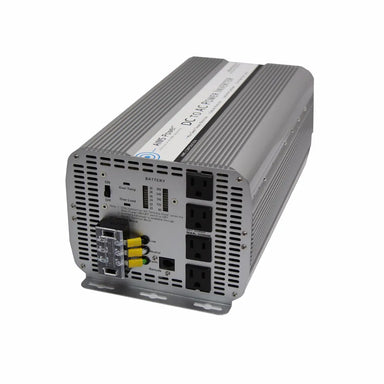 AIMS Power 5000W 48V inverter with 10000W surge, AC outlets, wiring terminals, and rugged aluminum housing.