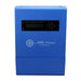 AIMS Power 40A MPPT solar charge controller in blue metal enclosure with front LCD screen, control buttons, alarm, charge and load indicators, and AIMS Power logo.