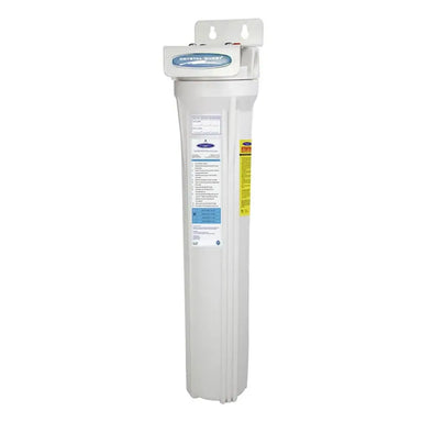 Single Crystal Quest SMART Slimline Whole House Water Filter, compact wall-mount filtration for small homes.