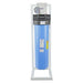 Single Crystal Quest Big Blue SMART whole house water filter system 6-8 GPM on a white metal floor stand.