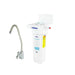 Single-housing Crystal Quest lead removal water filter with a dedicated chrome dispensing faucet for clean drinking water.
