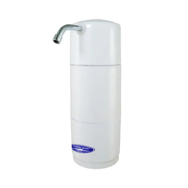 Crystal Quest Smart Plus 10,000 Gallon Classic Countertop Water Filter System in White for clean drinking water.