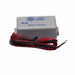 Rear view of AIMS Power DC volt meter made in Korea, showing gray enclosure, bundled red and black power leads, and polarity markings.